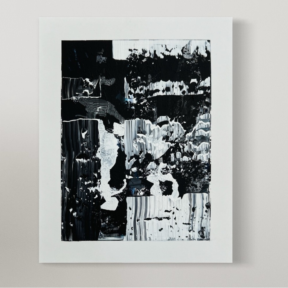 Untitled artwork 1x14 inches acrylic on yupo paper